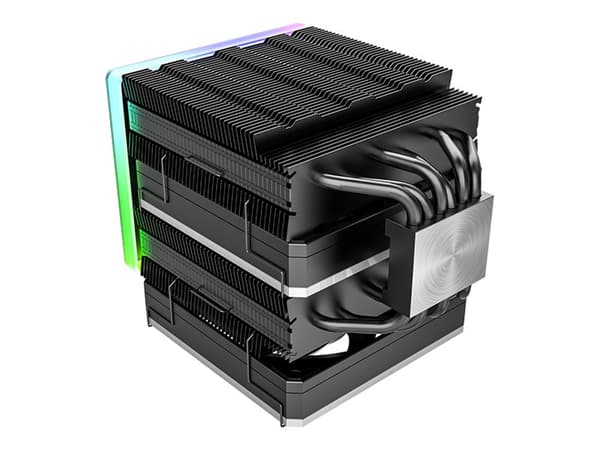 Montech METAL DT24 PREMIUM - Processorkylare - (för: AM4, LGA1200, LGA1700, AM5, LGA115x Socket) - 120 mm - svart