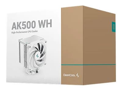 Deepcool AK500 WH - Prosessorkjøler - høyytelses - (for: LGA1155, LGA1150, LGA2011-3, LGA1151, AM4, LGA2066, LGA1200, LGA1700, AM5) - 127 mm - hvit Hvit