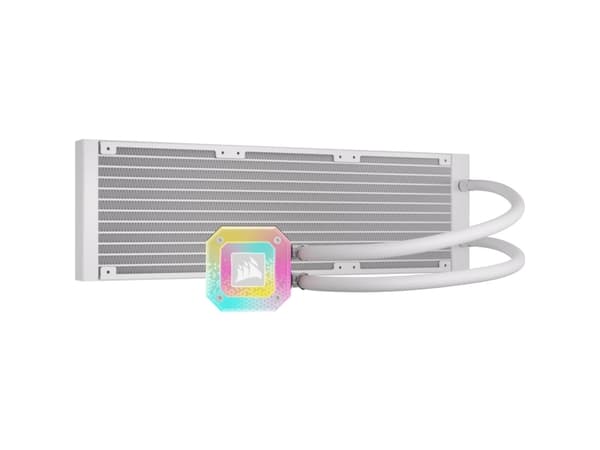 Corsair CW-9060073-WW, All-in-one-nesteenjäähdytin, 12 cm, 550 RPM, 2100 RPM, 65,57 cfm, Valkoinen