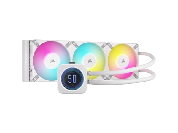 CORSAIR iCUE H150i ELITE LCD XT - Væskekjølesystem for prosessor - personlig LCD-skjerm - Radiatorstørrelse: 360 mm - (for: LGA1150, LGA1151, LGA1155