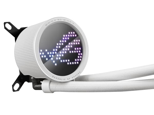 ASUS ROG Ryuo III 360 ARGB White Edition, Nestejäähdytyspakkaus, 12 cm, 2200 RPM, 36,45 dB, 70,07 cfm, Valkoinen
