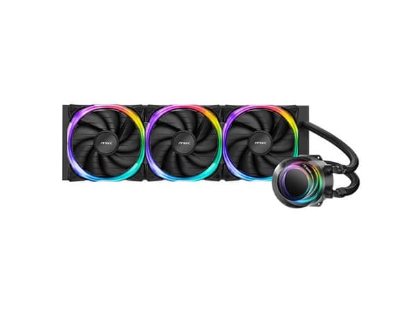 Antec VORTEX 360 ARGB, All-in-one-nesteenjäähdytin, 57,93 cfm, Musta