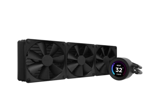 NZXT Kraken Elite 360 - Væskekjølesystem for prosessor - med LCD-skjerm - (for: LGA115x Socket, LGA1200, LGA1700, AM4, AM5) - kobber - 120 mm - matt