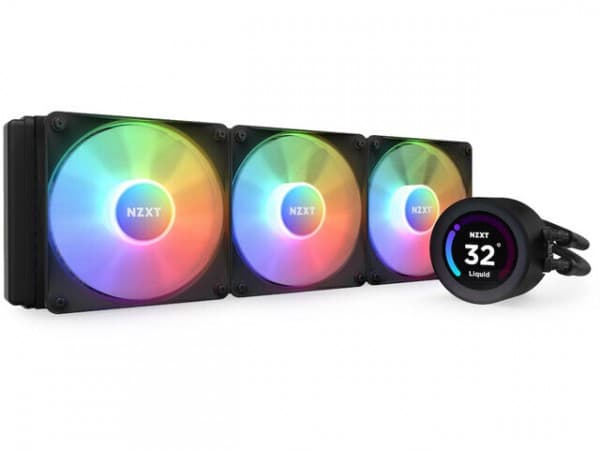 NZXT Kraken Elite 360 RGB - Kylsystem med vätska till processorn - med LCD-display - (för: LGA115x Socket, LGA1200, LGA1700, AM4, AM5, sTRX4, TR4) -