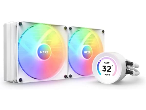 NZXT Kraken Elite 280 RGB, All-in-one-nesteenjäähdytin, 14 cm, 90,79 cfm, Valkoinen