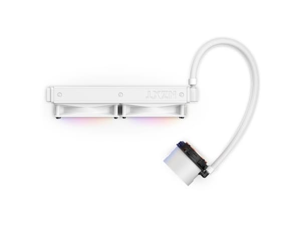 NZXT Kraken 240 RGB - Væskekjølesystem for prosessor - (for: LGA115x Socket, LGA1200, LGA1700, AM4, AM5, sTRX4, TR4) - kobber - 120 mm - matt hvit