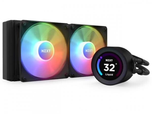 NZXT Kraken Elite 240 - Kylsystem med vätska till processorn - med LCD-display - (för: LGA115x Socket, LGA1200, LGA1700, AM4, AM5, sTRX4, TR4) - kopp