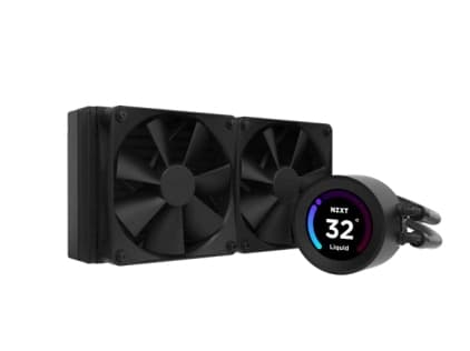 NZXT Kraken Elite 240 - Kylsystem med vätska till processorn - med LCD-display - (för: LGA115x Socket, LGA1200, LGA1700, AM4, AM5, sTRX4, TR4) - kopp Svart