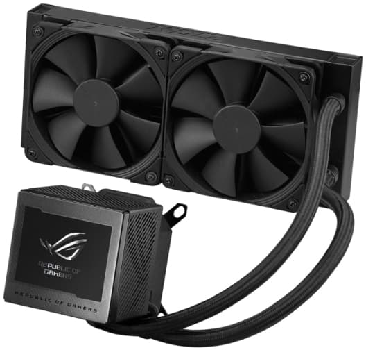 ASUS ROG RYUJIN III 240, All-in-one-nesteenjäähdytin, 12 cm, 71,6 cfm, 121,8 m³/h, Musta
