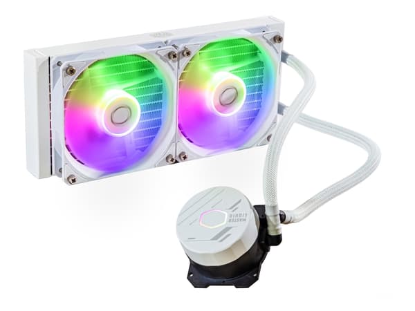 Cooler Master MasterLiquid 240L Core ARGB White, Nestejäähdytyspakkaus, 12 cm, 650 RPM, 1750 RPM, 27,2 dB, 71,93 cfm