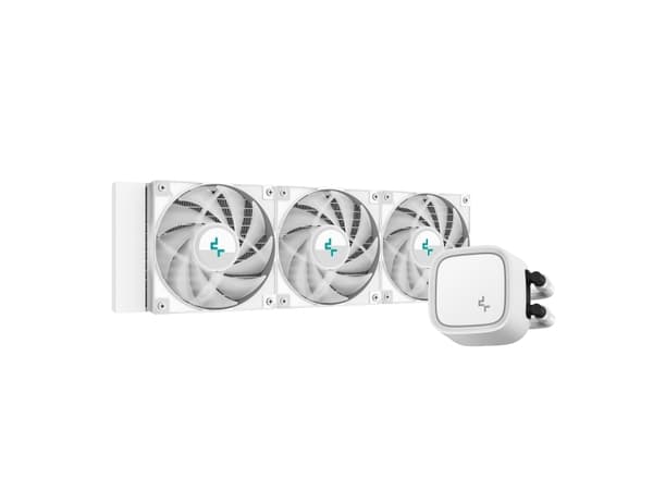 Deepcool LE720 - Prosessorkjøler - Radiatorstørrelse: 360 mm - (for: LGA1155, LGA1150, LGA1151, AM4, LGA1200, LGA1700, AM5) - kobber - 120 mm - hvit