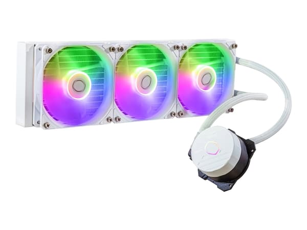 Cooler Master MasterLiquid 360L Core ARGB - White Edition - kylsystem med vätska till processorn - Elementstorlek: 360 mm - (för: LGA1151, LGA1150, L Vit