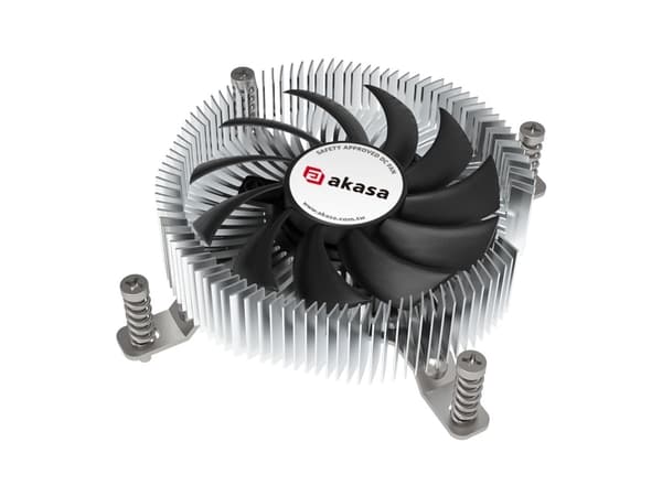 Akasa - Processorkylare - extra säker, låg profil, aluminium, tunn mini-ITX med kopparkärna - (för: LGA1700) - aluminium och koppar - 75 mm
