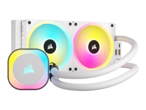 CORSAIR iCUE Link H100I RGB - Væskekjølesystem for prosessor - Radiatorstørrelse: 240 mm - (for: LGA1156, LGA1155, LGA1150, LGA1151, AM4, LGA1200, LG