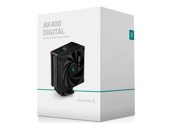Deepcool AK400 DIGITAL - Prosessorkjøler - (for: LGA1155, LGA1150, LGA1151, AM4, LGA1200, LGA1700, AM5) - 120 mm - svart Sort