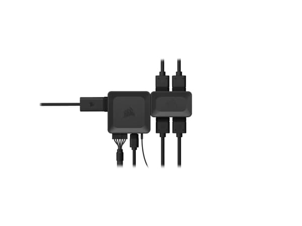 CORSAIR - RGB LED-adapter - CORSAIR iCUE-kobling til 3-pinners adresserbar RGB LED-kontakt