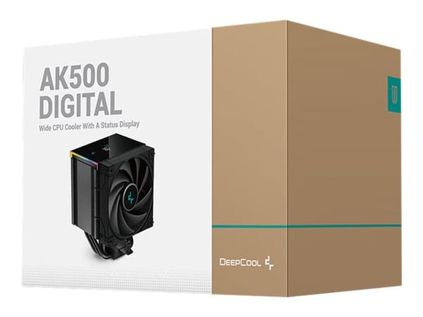 DeepCool AK500 Digital, Ilmanjäähdytin, 12 cm, 68,99 cfm, Musta musta