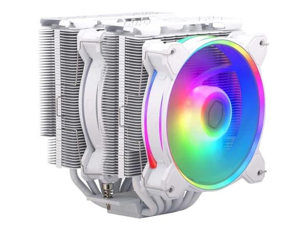Cooler Master Hyper 622 Halo - Prosessorkjøler - (for: LGA1156, LGA1155, LGA1150, LGA1151, AM4, LGA1200, LGA1700, AM5) - aluminiumfinner - 120 mm - h Hvit