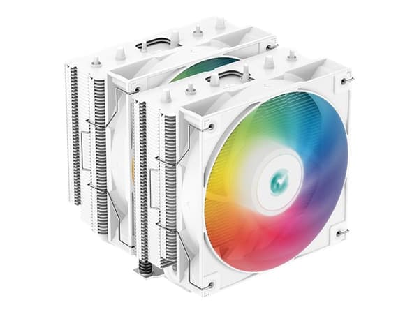 Deepcool AG620 WH ARGB - Prosessorkjøler - (for: LGA1155, LGA2011, LGA1150, LGA2011-3, LGA1151, AM4, LGA2066, LGA1200, LGA1700, AM5) - 120 mm - hvit