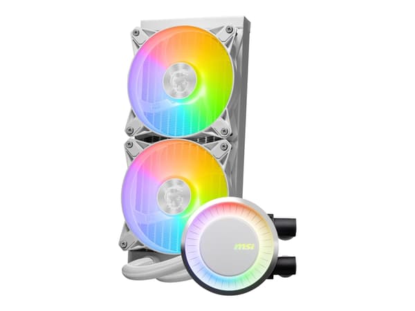 MSI MAG CORELIQUID E240 WHITE, Nestejäähdytyspakkaus, 12 cm, 75,04 cfm, Valkoinen