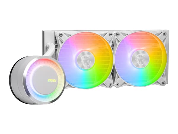MSI MAG CORELIQUID E240 WHITE, Nestejäähdytyspakkaus, 12 cm, 75,04 cfm, Valkoinen