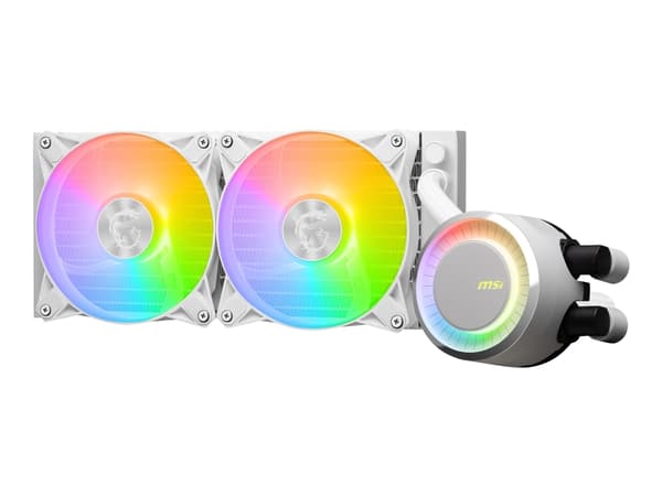 MSI MAG CORELIQUID E240 - Væskekjølesystem for prosessor - Radiatorstørrelse: 240 mm - (for: LGA1156, LGA1155, LGA1150, LGA1151, AM4, LGA1200, LGA170 Hvit