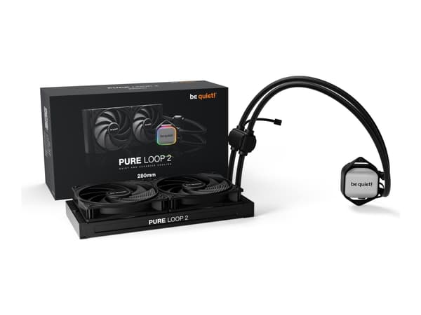 be quiet! Pure Loop 2 - Kylsystem med vätska till processorn - Elementstorlek: 280 mm - (för: LGA1700, LGA1200, LGA1150, LGA1151, LGA1155, AM5, AM4)