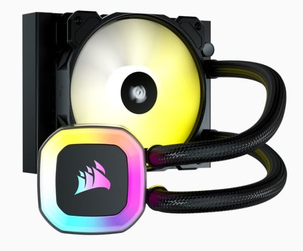 CORSAIR H55 RGB - Prosessorin nestejäähdytysjärjestelmä - Jäähdyttimen koko: 120 mm - (seuraaville: LGA1156, LGA2011, LGA1150, LGA1151, AM4, LGA2066,