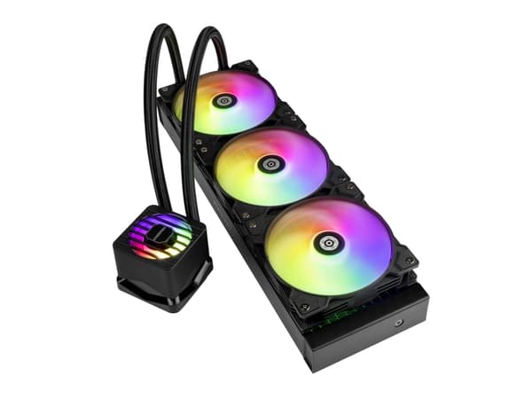 Enermax LIQMAXFLO ELC-LMF360T-ARGB - Kylsystem med vätska till processorn - 38 mm tjock värmepump - Elementstorlek: 360 mm - (för: LGA1851, LGA1700,