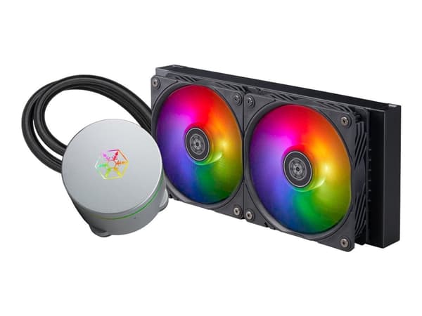 SilverStone IceMyst 240 - Kylsystem med vätska till processorn - ARGB lighting - Elementstorlek: 120 mm - (för: LGA2011, AM4, LGA2066, LGA1200, LGA17