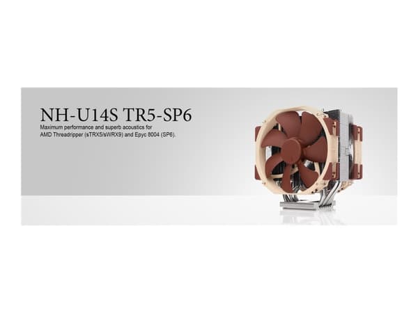 Noctua Kühler NH-U14S TR5-SP6, Ilmanjäähdytin, 14 cm, 300 RPM, 1500 RPM, 140,2 m³/h, Vaaleanruskea Vaaleanruskea