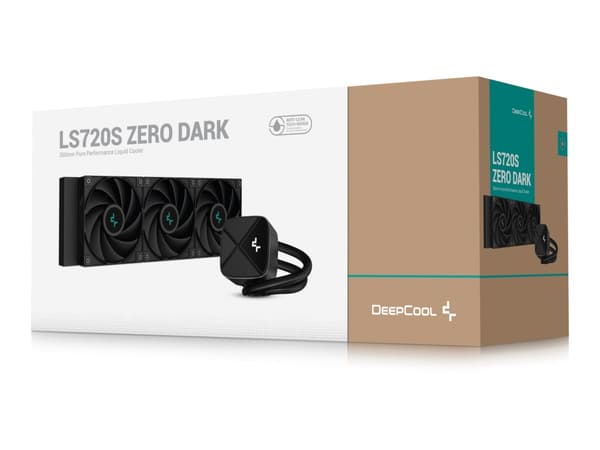 Deepcool LS720S ZERO DARK - Kylsystem med vätska till processorn - Elementstorlek: 360 mm - (för: LGA1155, LGA1150, LGA1151, AM4, LGA1200, LGA1700, A
