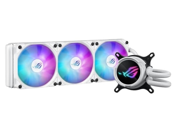 ASUS ROG STRIX LC III 360 ARGB - White Edition - væskekjølesystem for prosessor - Radiatorstørrelse: 360 mm - (for: AM4, LGA1200, LGA1700, AM5, LGA11