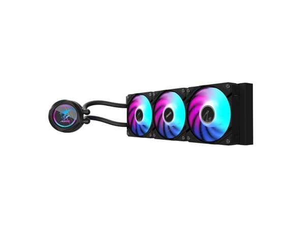 GIGABYTE AORUS WATERFORCE II 360 AIO Liquid CPU Cooler - 3x120mm ARGB Fans, slide-in interlocking mechanism, DAISY-CHAIN, Intel LGA 1851 and AMD AM5