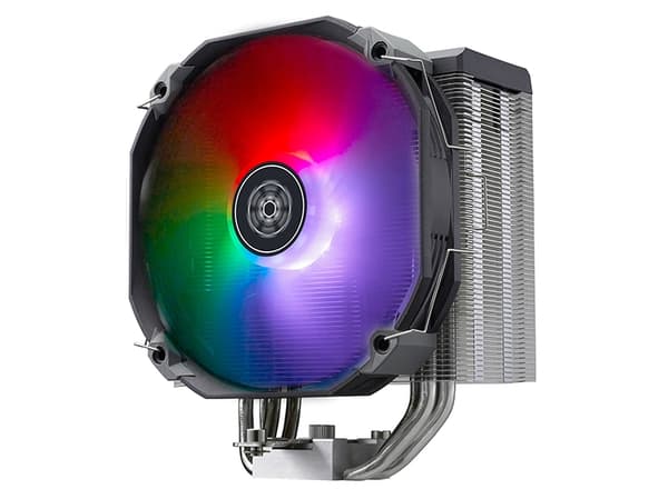 Silverstone SST-ARV140-ARGB, Luftkjøler, 14 cm, 400 RPM, 1750 RPM, Sort, Grå Sort, Grå