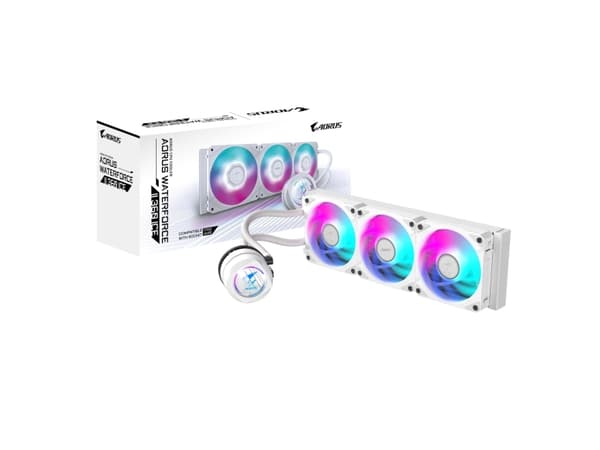 AORUS WATERFORCE II 360 ICE - Væskekjølesystem for prosessor - (for: AM4, LGA1200, LGA1700, AM5, LGA115x Socket) - kobbersokkel - 120 mm