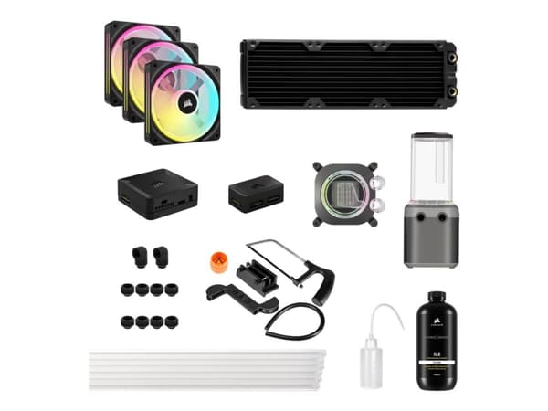 CORSAIR Hydro X Series iCUE LINK XH405i RGB - Vätskekylningssystemsats - med temperatursensor - Elementstorlek: 360 mm - (för: AM4, LGA1700, AM5) - 1 Svart