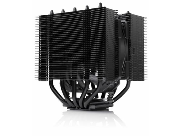 Noctua chromax.black NH-D12L - Processorkylare - (för: LGA1200, LGA1700, LGA1851, AM4, AM5, LGA1150, LGA1151, LGA1155, LGA1156) - kopparbas och värme