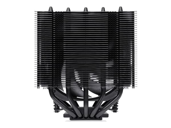 Noctua chromax.black NH-D12L - Processorkylare - (för: LGA1200, LGA1700, LGA1851, AM4, AM5, LGA1150, LGA1151, LGA1155, LGA1156) - kopparbas och värme