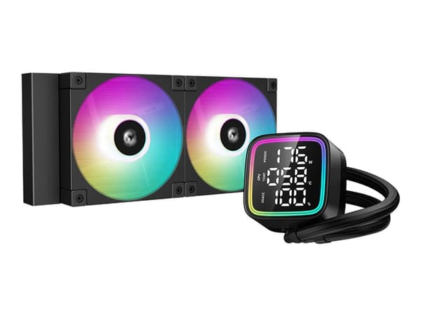 Deepcool LD240 - Væskekjølesystem for prosessor - Radiatorstørrelse: 240 mm - (for: LGA1155, LGA1150, LGA1151, AM4, LGA1200, LGA1700, AM5) - 120 mm - Sort