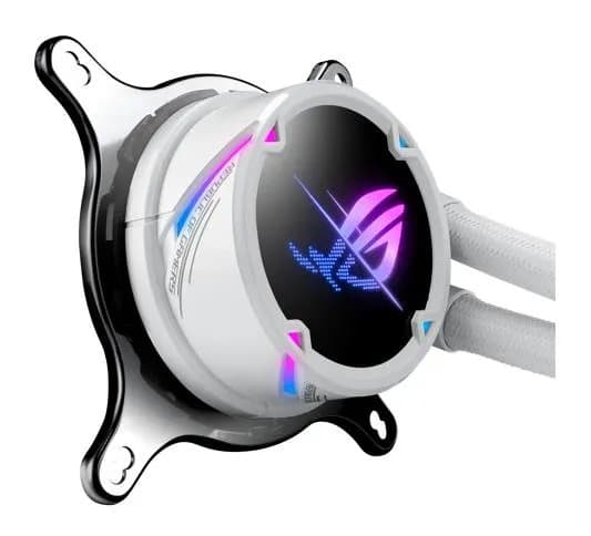 ASUS ROG STRIX LC II 240 ARGB - White Edition - væskekjølesystem for prosessor - Radiatorstørrelse: 240 mm - (for: AM4, TR4, LGA1200, LGA1700, AM5, L Hvit