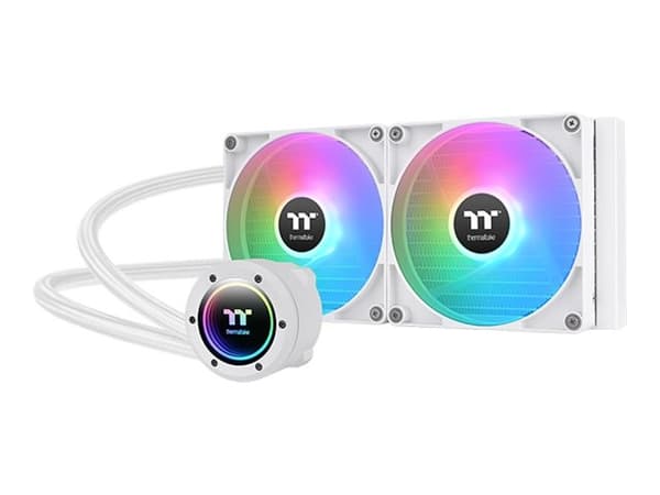 Thermaltake CL-W377-PL14SW-A Tietokoneen jäähdytysjärjestelmä Tietokonekotelo All-in-One nestejäähdytin 14 cm valkoinen (CL-W377-PL14SW-A) Valkoinen