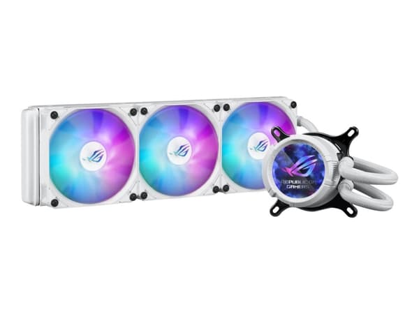 ASUS ROG STRIX LC III 360 ARGB LCD - White Edition - væskekjølesystem for prosessor - (for: AM4, LGA1200, LGA1700, AM5, LGA115x Socket) - 120 mm - hv