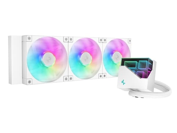 DeepCool LT360, All-in-one liquid cooler, 12 cm, 600 RPM, 2400 RPM, White