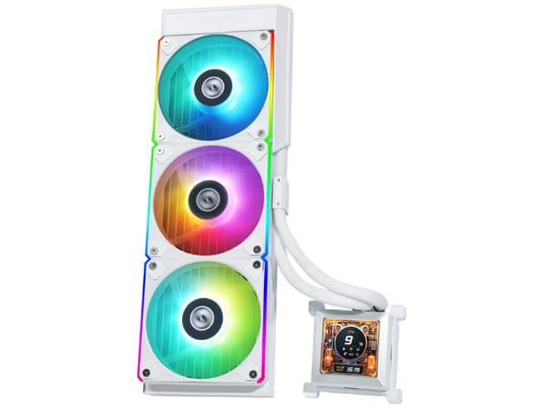 Lian Li HydroShift LCD 360S - Kylsystem med vätska till processorn - kan monteras på sidan - (för: LGA1700, AM4, AM5) - 120 mm - vit