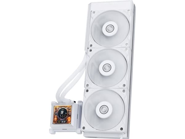 Lian Li HydroShift LCD 360S - Kylsystem med vätska till processorn - kan monteras på sidan - (för: LGA1700, AM4, AM5) - 120 mm - vit