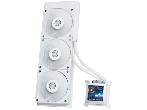 Lian Li HydroShift LCD 360S - Kylsystem med vätska till processorn - kan monteras på sidan - (för: LGA1700, AM4, AM5) - 120 mm - vit