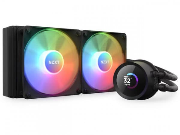 NZXT Kraken 240 RGB - Kylsystem med vätska till processorn - (för: LGA115x Socket, LGA1200, LGA1700, AM4, AM5, sTRX4, TR4) - koppar - 120 mm - mattsv