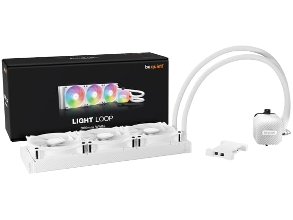 be quiet! be quiet! LIGHT LOOP 360mm, All-in-one nestejäähdytin, 36 cm, 17.2 dB, 36.8 dB, Valkoinen