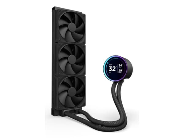 NZXT Kraken Elite 360, All-in-one nestejäähdytin, 12 cm, 73,47 kuutiometriä/min, musta